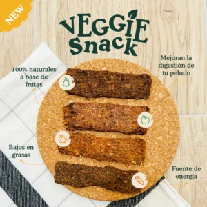 Snack de Manzana Deshidratada 100% natural, bajo en calorías, ideal para digestión y salud bucal en perros.