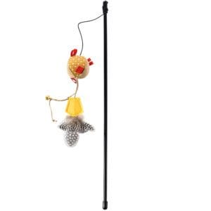 Caña de Juguete Pájaro de Premier CAT para gatos, con plumas coloridas, catnip y cascabel para estimular el instinto de caza.