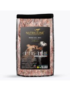 Menú BARF del Mes 1kg, receta variada y completa con ingredientes naturales para perros