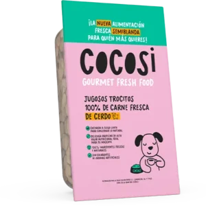Trocitos de cerdo para perros Cocosi 200g alimento natural sin gluten