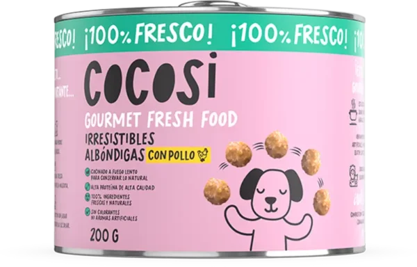 Albóndigas de pollo para perros Cocosi 200g naturales y jugosas
