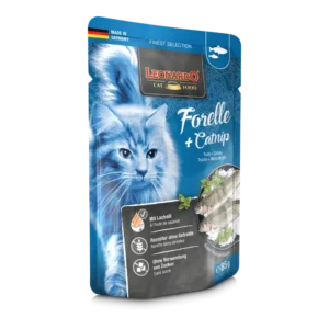 LEONARDO Trucha + Catnip para gatos 100% natural