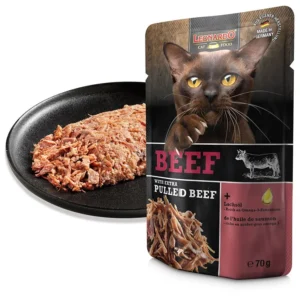 LEONARDO Beef + extra Pulled Beef para gatos 100% natural