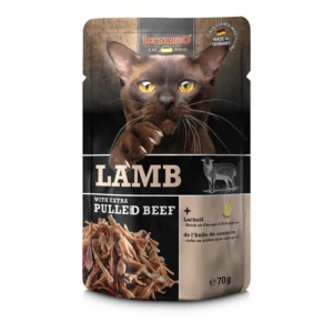 LEONARDO Lamb + extra Pulled Beef para gatos 100% natural