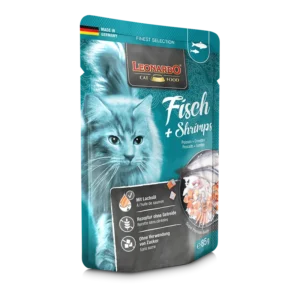 LEONARDO Pescado + Gambas para gatos 100% natural