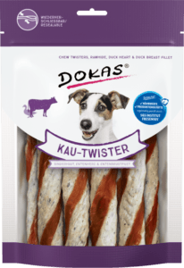 snack mascar para perros con pato