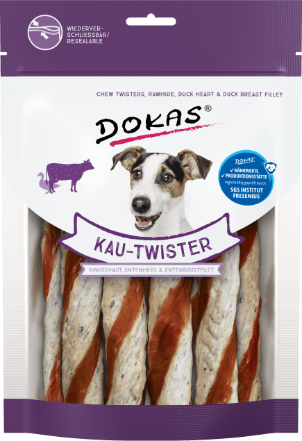 snack mascar para perros con pato