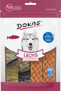 snack de salmon para perros Dokas tiras