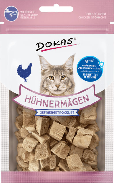snack de estómagos de pollo para gatos
