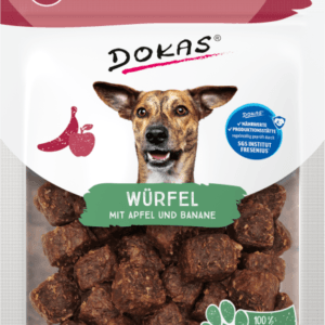 snack perros manzana y platano Dokas