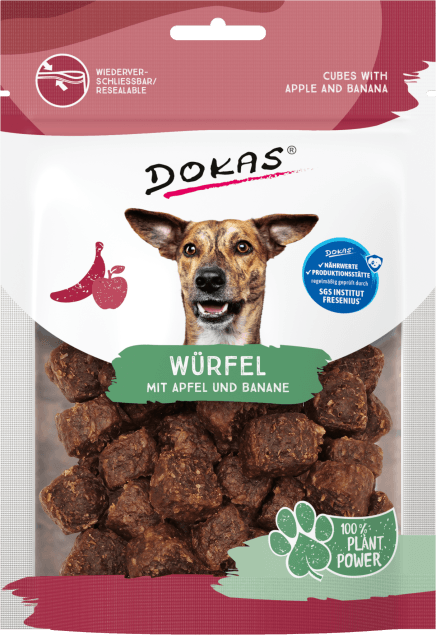 snack perros manzana y platano Dokas