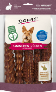 snack de dorso de conejo para perros
