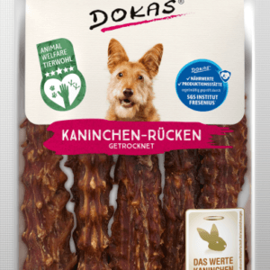 snack de dorso de conejo para perros