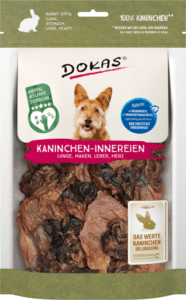 snack de despojos de conejo para perros