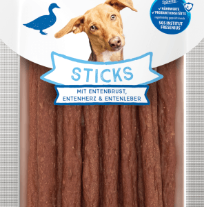 snack de palitos de pato para perros