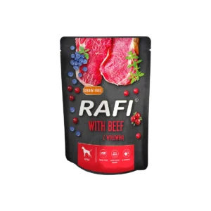 Rafi with beef 500 g comida húmeda en pouch para perros adultos