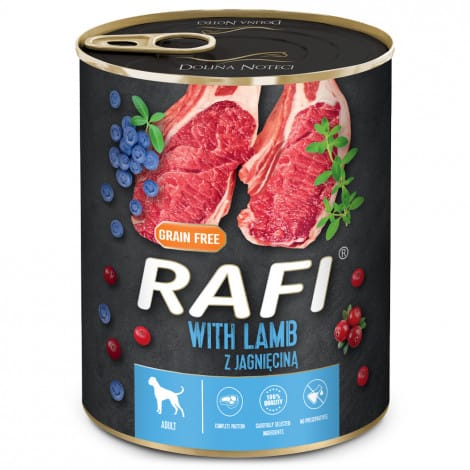 Rafi with lamb 500g comida húmeda en lata para perros adultos