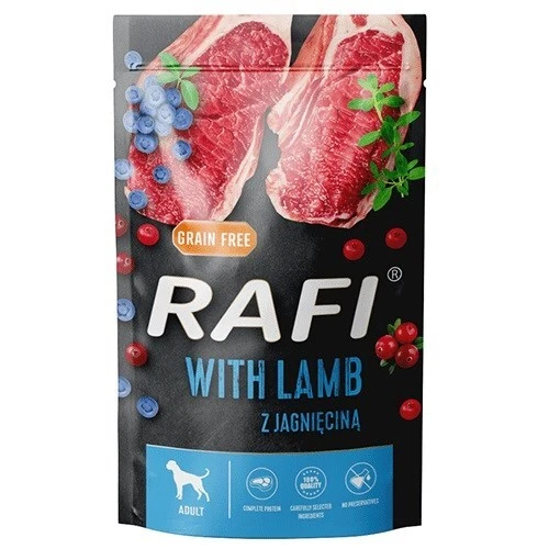 Rafi with lamb 500 g comida húmeda en paté para perros adultos