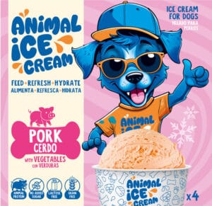 Animal Ice Cream Pork helado para perros de cerdo con verduras