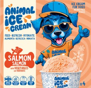 Animal Ice Cream Salmon helado para perros de salmón con verduras