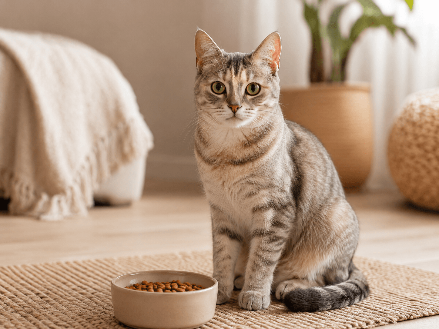 Gato en un ambiente acogedor para ayuda personalizada