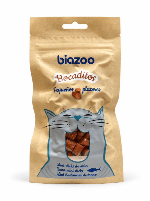 Snack de atún para gatos Biazoo Mini Sticks